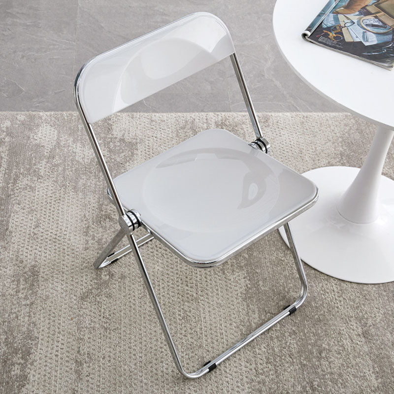 Industrial Style Side Armless Chairs Folding Plastic Open Back Dining Side Chair