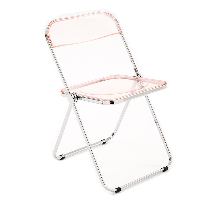 Chaise latérale pliante ouverte en plastique de style industriel