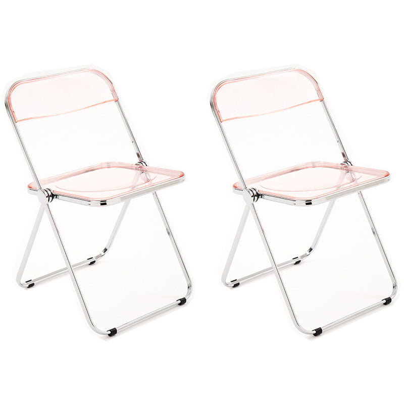 Chaise latérale pliante ouverte en plastique de style industriel
