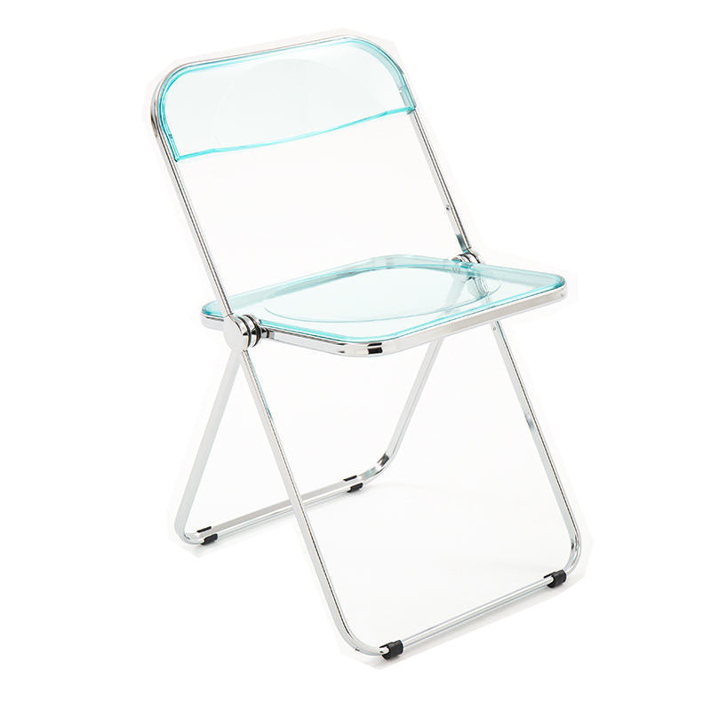 Chaise latérale pliante ouverte en plastique de style industriel
