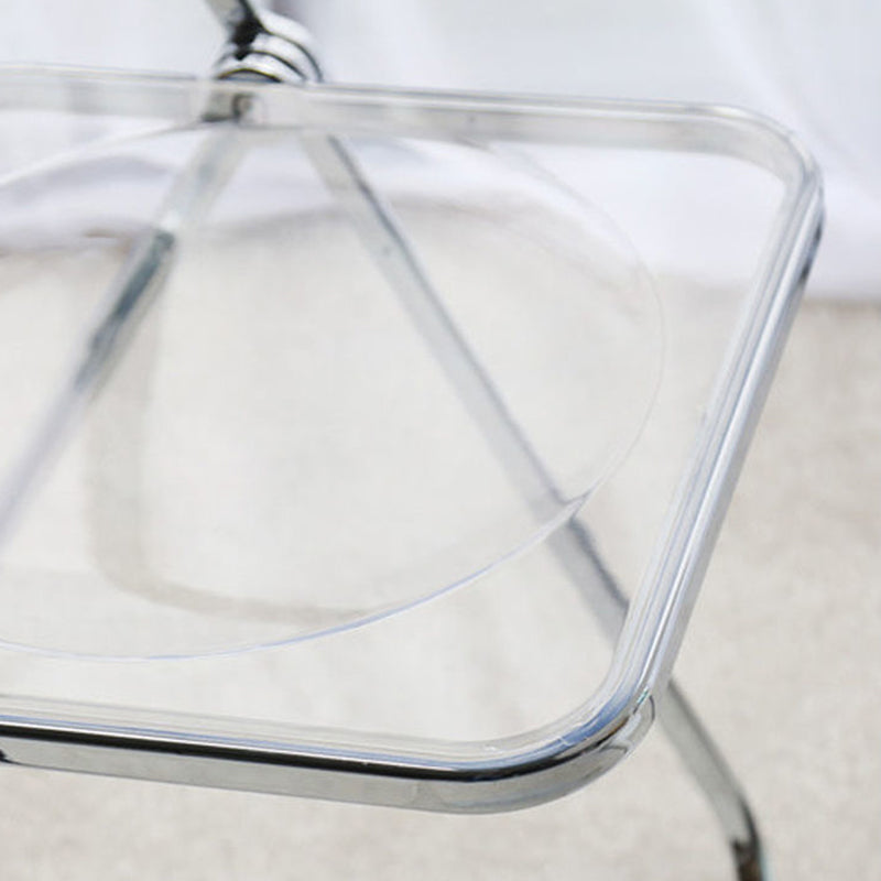 Chaise latérale pliante ouverte en plastique de style industriel