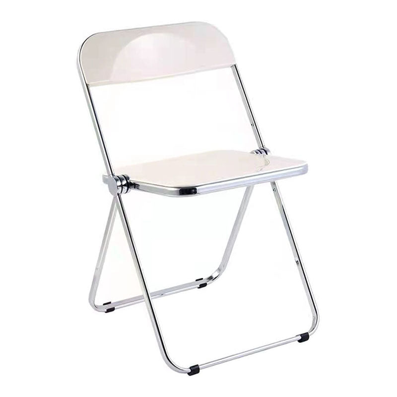 Chaise latérale pliante ouverte en plastique de style industriel