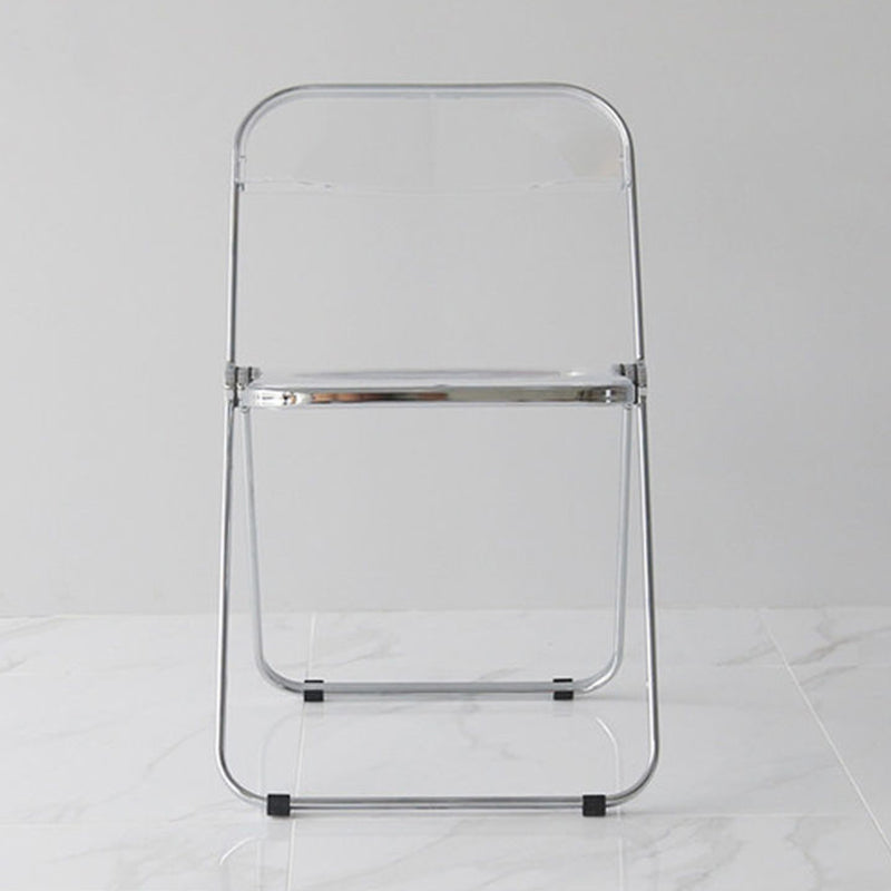 Chaise latérale pliante ouverte en plastique de style industriel
