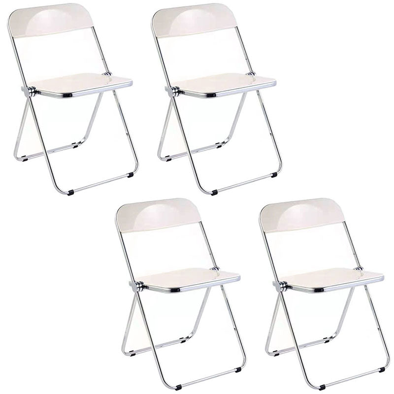 Chaise latérale pliante ouverte en plastique de style industriel