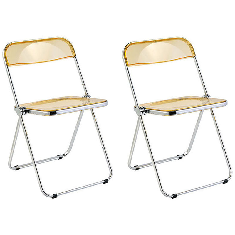 Chaise latérale pliante ouverte en plastique de style industriel