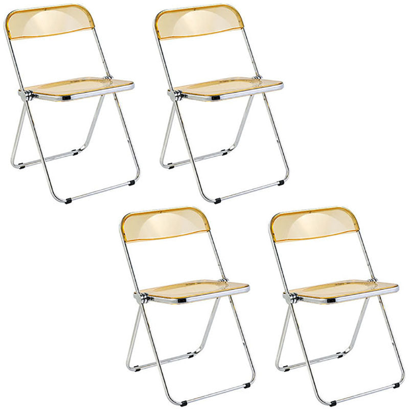 Chaise latérale pliante ouverte en plastique de style industriel