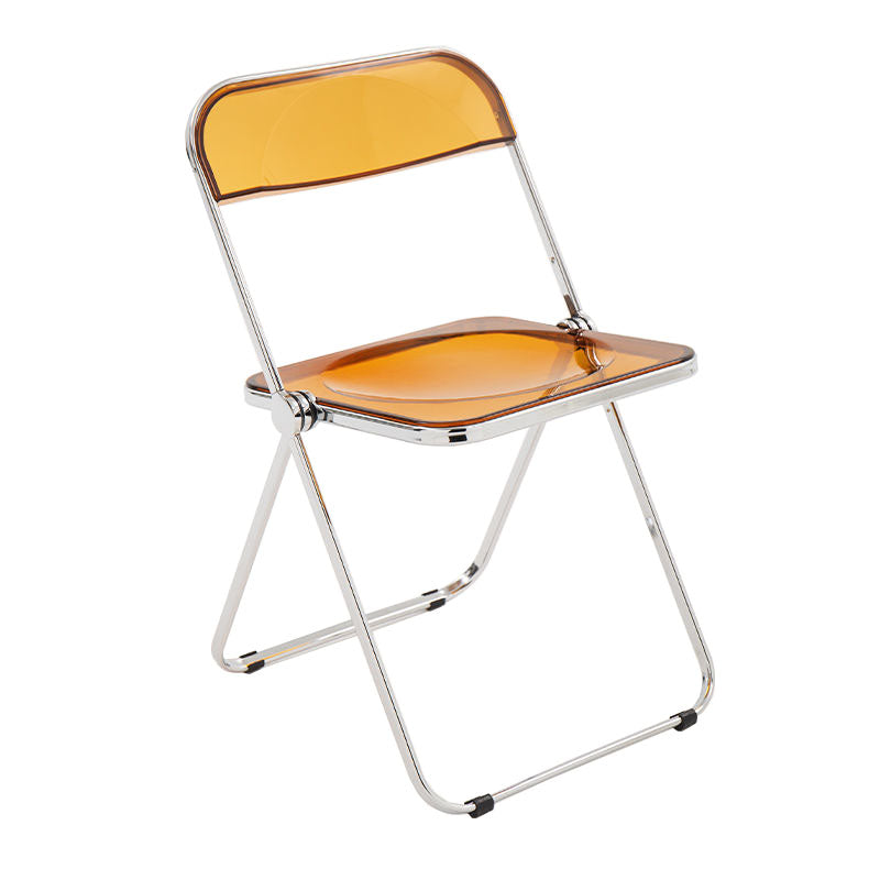 Chaise latérale pliante ouverte en plastique de style industriel
