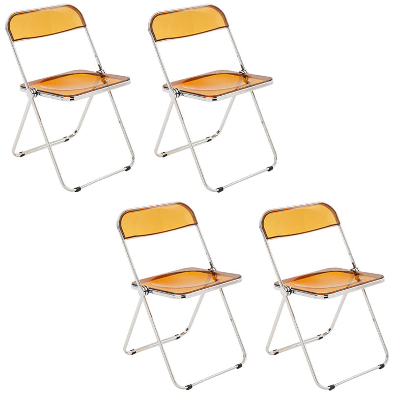 Chaise latérale pliante ouverte en plastique de style industriel