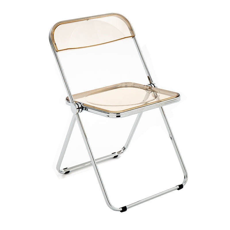 Chaise latérale pliante ouverte en plastique de style industriel
