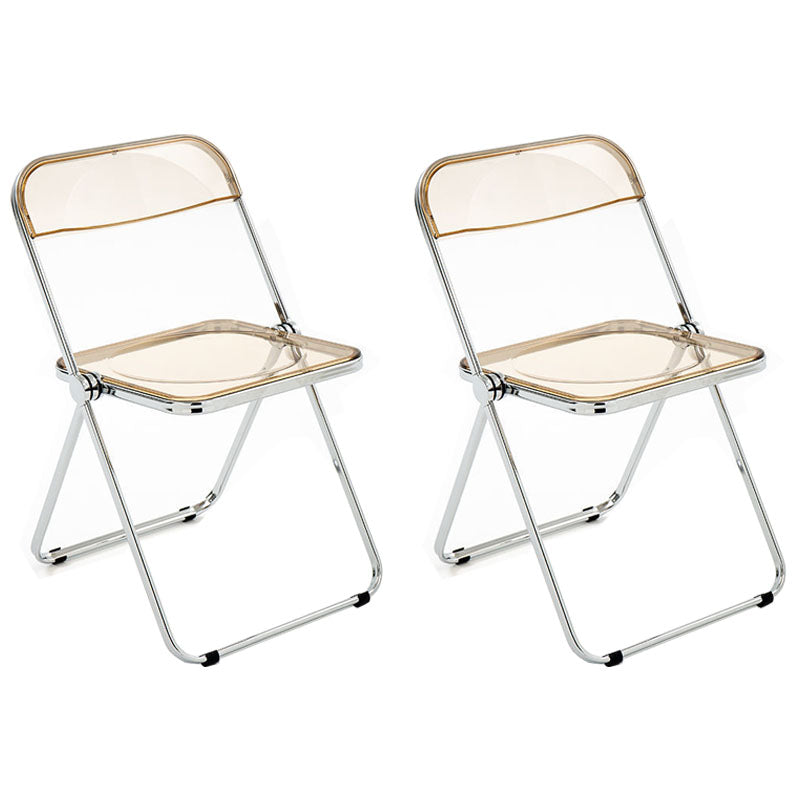 Chaise latérale pliante ouverte en plastique de style industriel