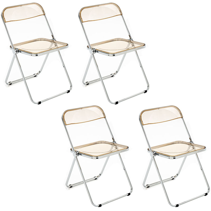 Chaise latérale pliante ouverte en plastique de style industriel