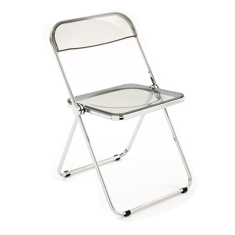 Chaise latérale pliante ouverte en plastique de style industriel