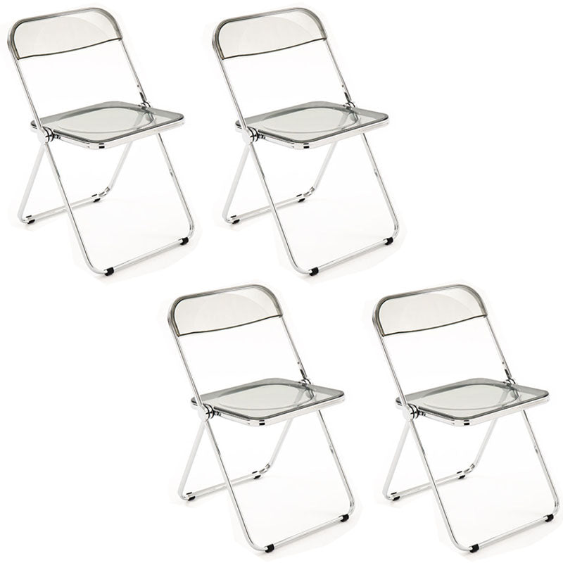 Chaise latérale pliante ouverte en plastique de style industriel