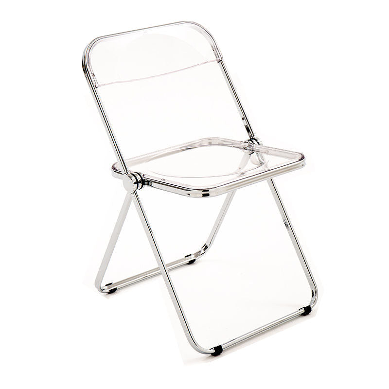 Chaise latérale pliante ouverte en plastique de style industriel