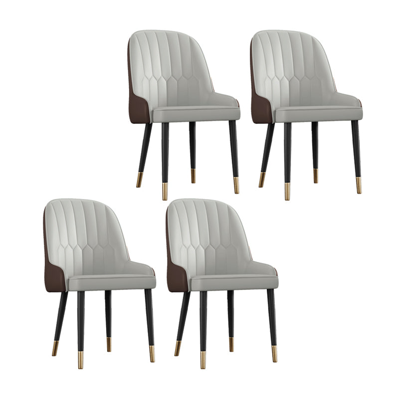 Ensemble de chaises en métal de style scandinave, chaises Parsons pour salle à manger et cuisine