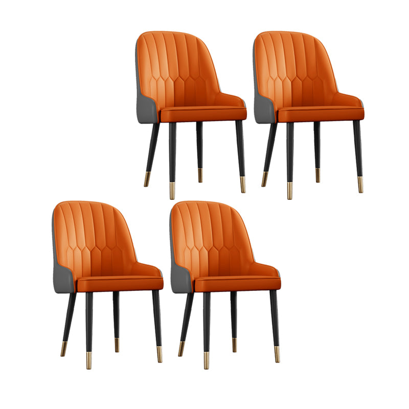 Ensemble de chaises en métal de style scandinave, chaises Parsons pour salle à manger et cuisine