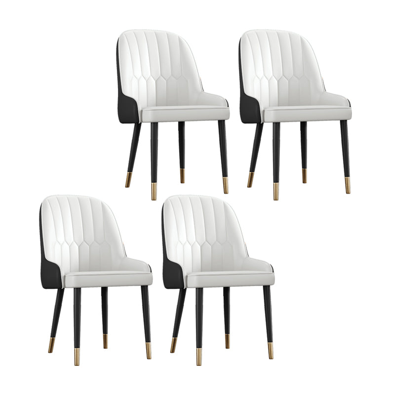 Ensemble de chaises en métal de style scandinave, chaises Parsons pour salle à manger et cuisine