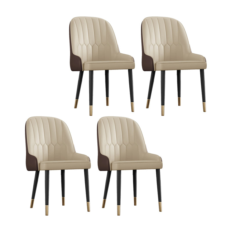 Ensemble de chaises en métal de style scandinave, chaises Parsons pour salle à manger et cuisine