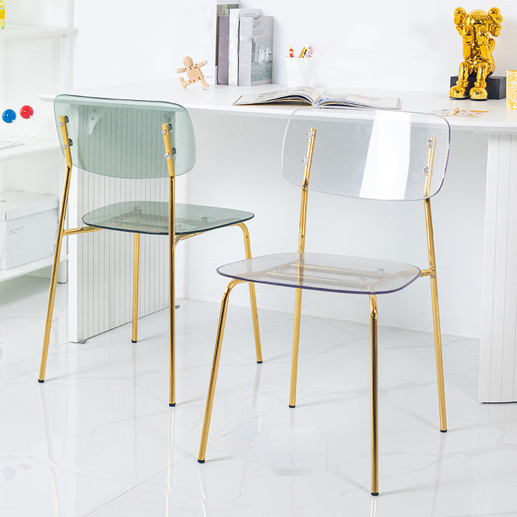 Chaises de salle à manger en métal de style nordique chaise sans bras en plastique pour restaurant