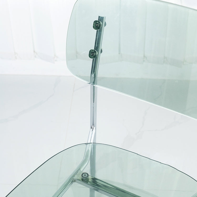 Chaises de salle à manger en métal de style nordique chaise sans bras en plastique pour restaurant