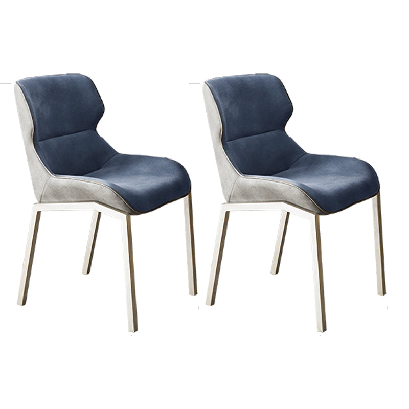 Minimalist Style Dining Arm Chairs Faux Leather Wingback Parsons Chairs (Set of 2)