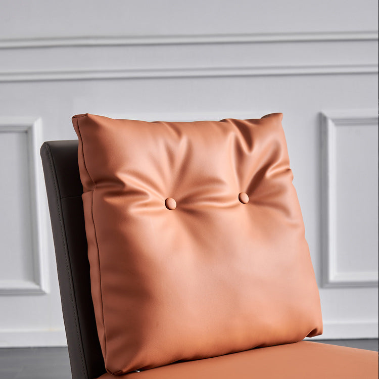 Chaise d'appoint industrielle d'intérieur Chaise de salle à manger rembourrée en métal à dossier solide (Ensemble de 2)