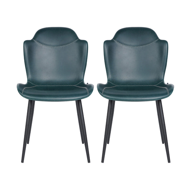 Chaises de bras de salle à manger en cuir moderne
