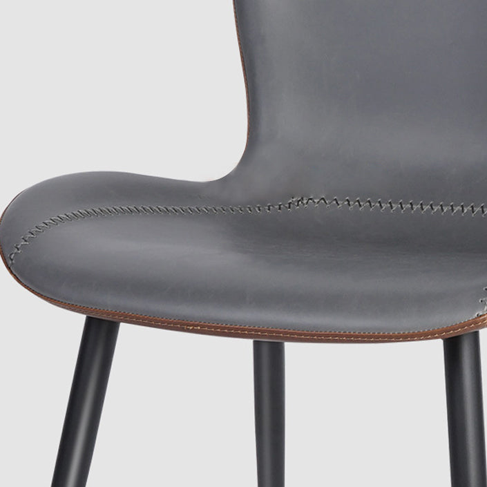Chaises de bras de salle à manger en cuir moderne