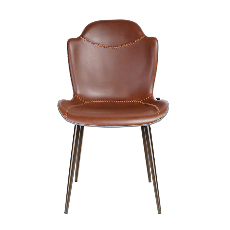 Chaises de bras de salle à manger en cuir moderne