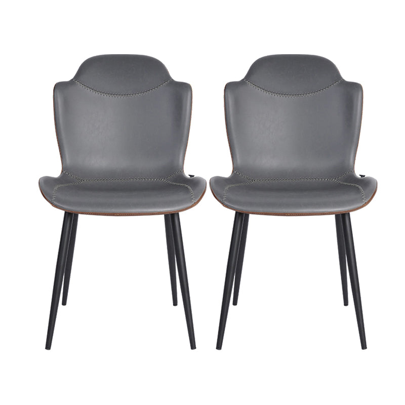 Chaises de bras de salle à manger en cuir moderne