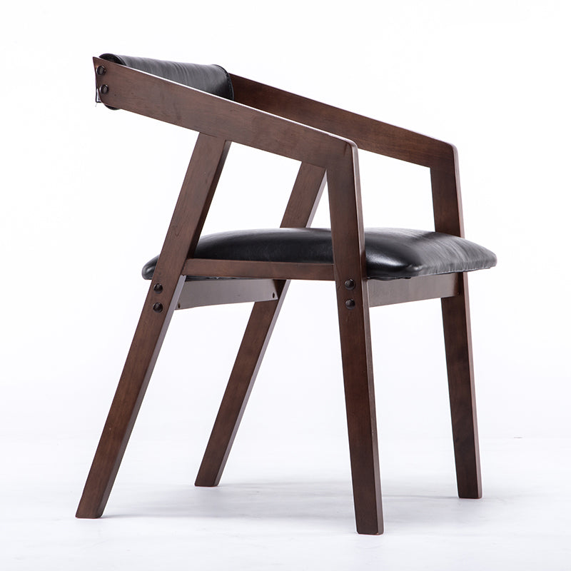 Chaise de salle à manger traditionnelle en bois massif, fauteuil de salle à manger unique en lin pour Restaurant