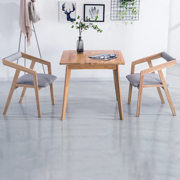 Chaise de salle à manger traditionnelle en bois massif, fauteuil de salle à manger unique en lin pour Restaurant