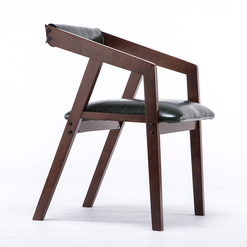Chaise de salle à manger traditionnelle en bois massif, fauteuil de salle à manger unique en lin pour Restaurant
