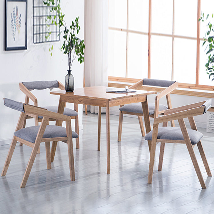 Chaise de salle à manger traditionnelle en bois massif, fauteuil de salle à manger unique en lin pour Restaurant