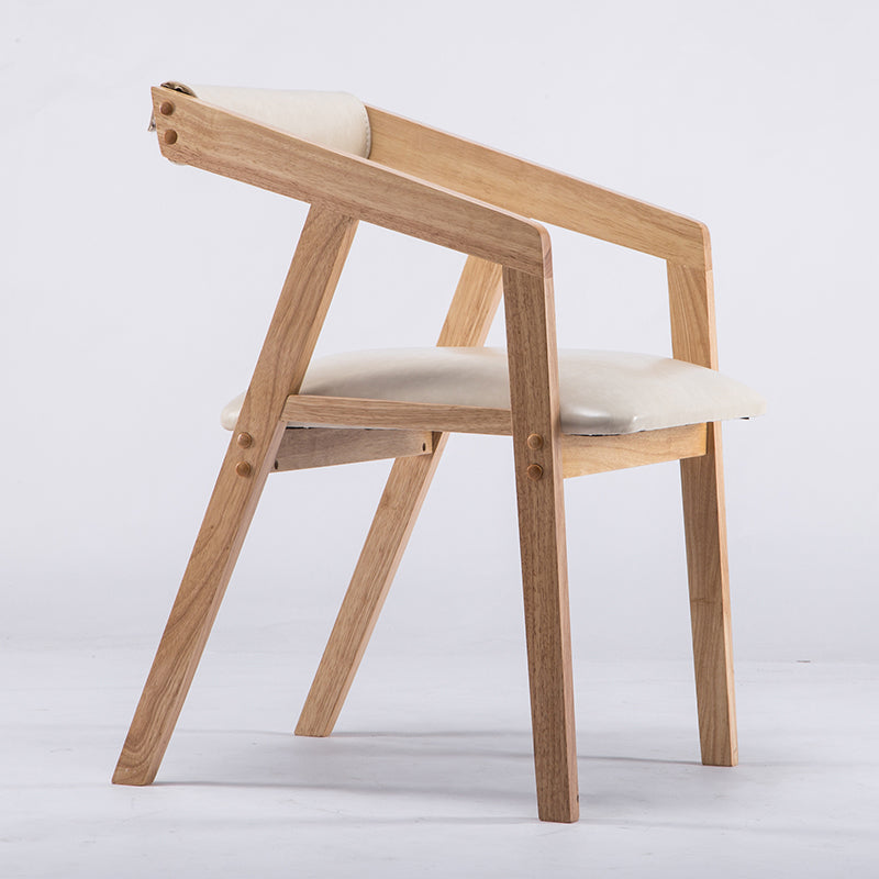 Chaise de salle à manger traditionnelle en bois massif, fauteuil de salle à manger unique en lin pour Restaurant