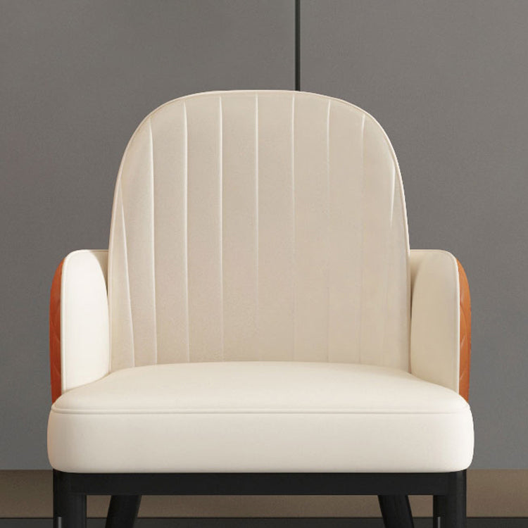 Chaises latérales de salle à manger à dossier solide de style minimaliste, chaises de salle à manger en cuir pour cuisine