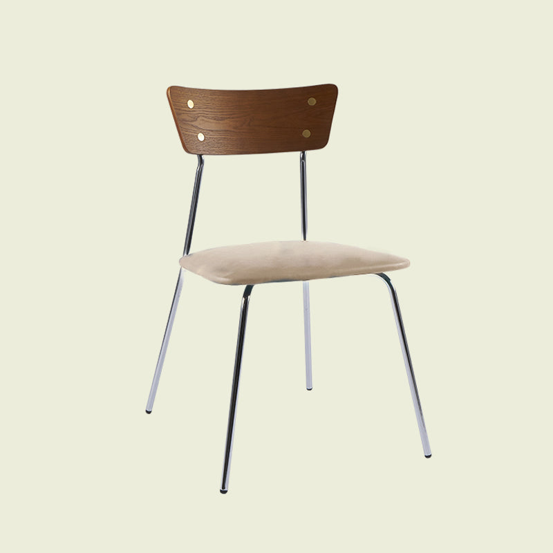 Industrial Style Upholstered Armless Dining Chairs Open Back Dining Side Chairs for Home