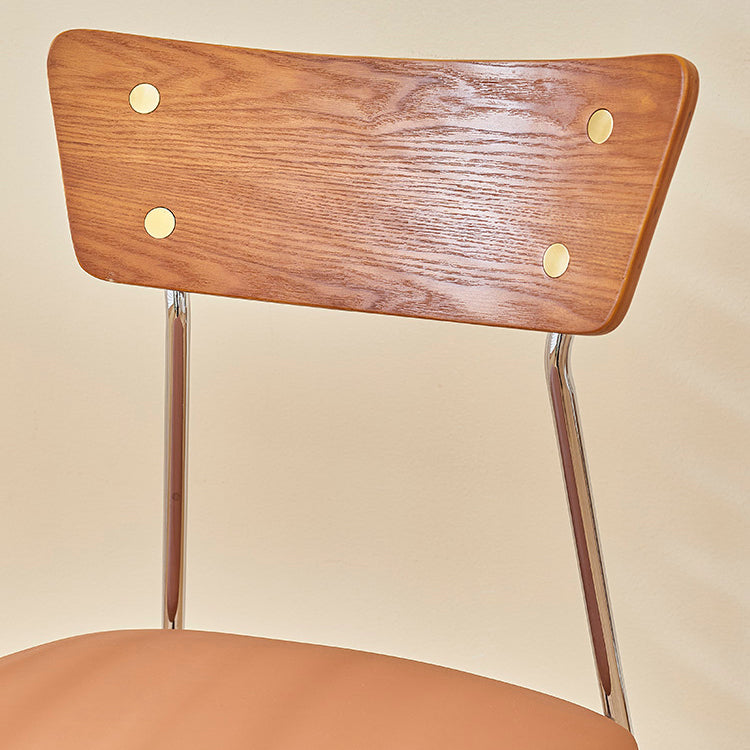 Industrial Style Upholstered Armless Dining Chairs Open Back Dining Side Chairs for Home