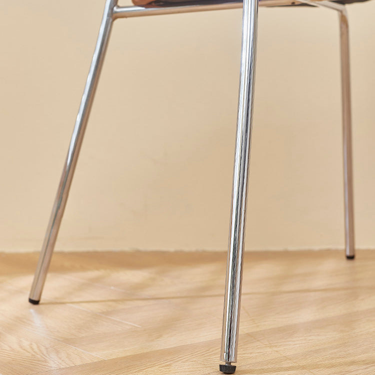 Industrial Style Upholstered Armless Dining Chairs Open Back Dining Side Chairs for Home