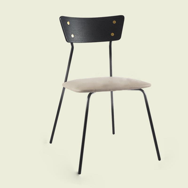 Industrial Style Upholstered Armless Dining Chairs Open Back Dining Side Chairs for Home