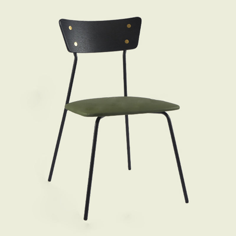 Industrial Style Upholstered Armless Dining Chairs Open Back Dining Side Chairs for Home