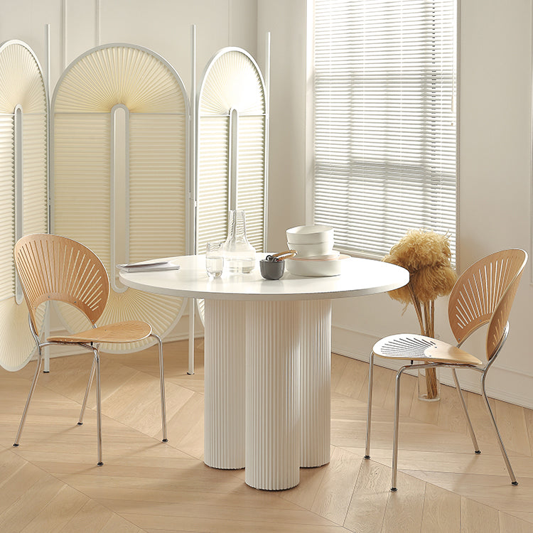 Round Dining Site Table Simple Style Solid Wood Table,35.4"L x 35.4"W x 29.5"H