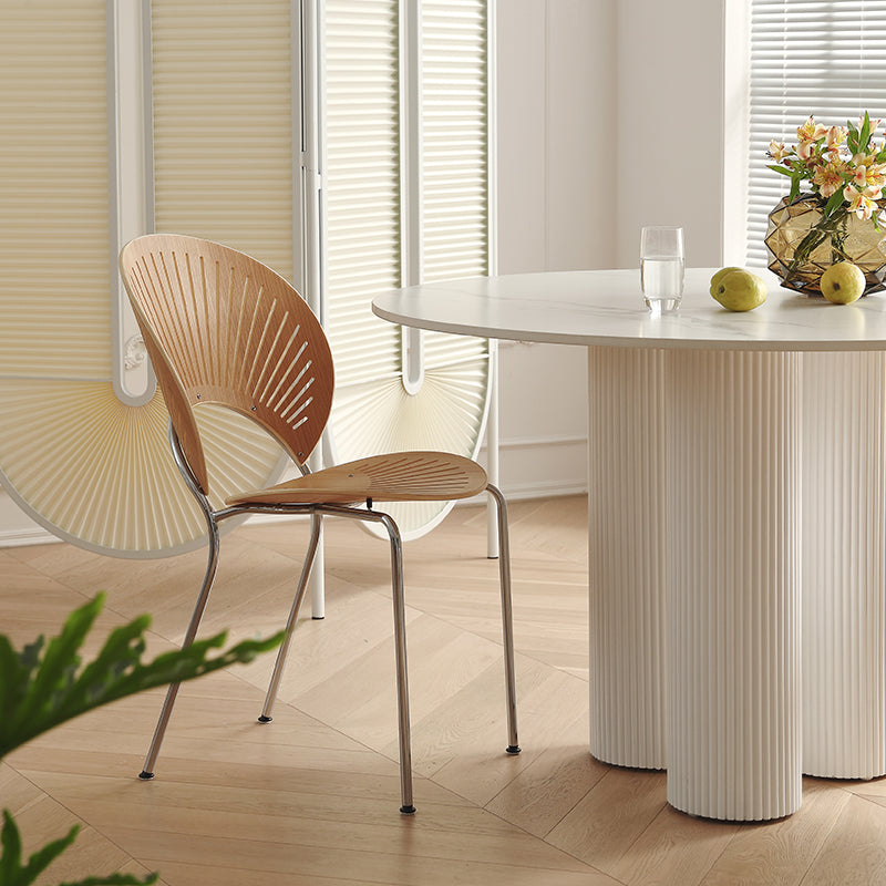 Round Dining Site Table Simple Style Solid Wood Table,35.4"L x 35.4"W x 29.5"H