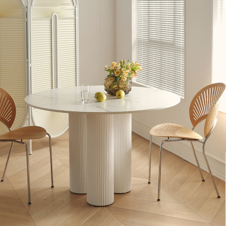 Round Dining Site Table Simple Style Solid Wood Table,35.4"L x 35.4"W x 29.5"H