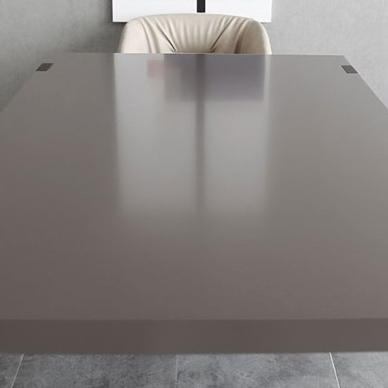 Solid Wood Contemporary Rectangle Table Wood Top Table with Sled Base