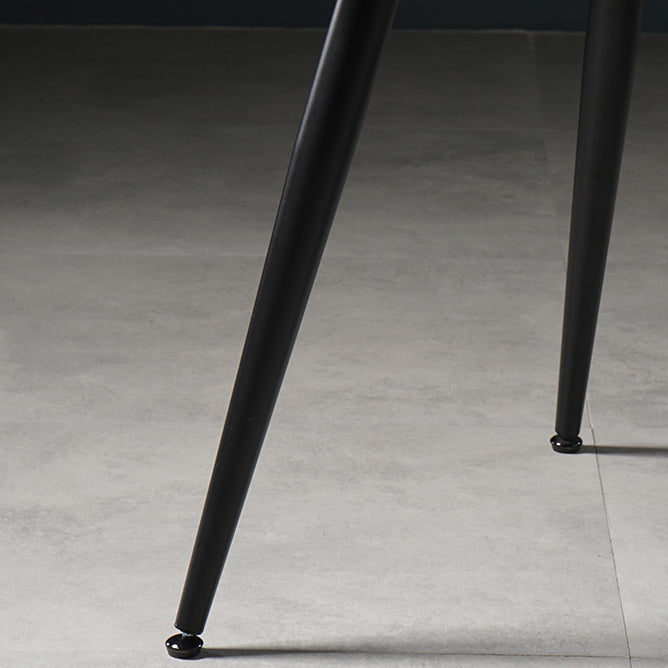 Mesa de comedor de estilo industrial Mesa de comedor marrón 4 patas con marco negro