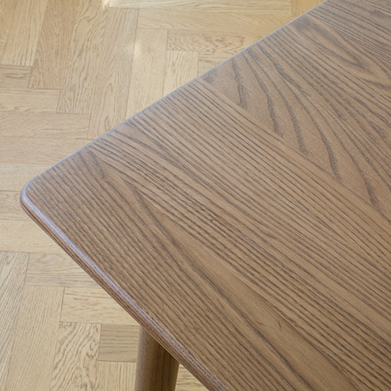 Modern Ash Wood Table in Walnut for Restaurant Rectangle Dining Table with 4 Legs