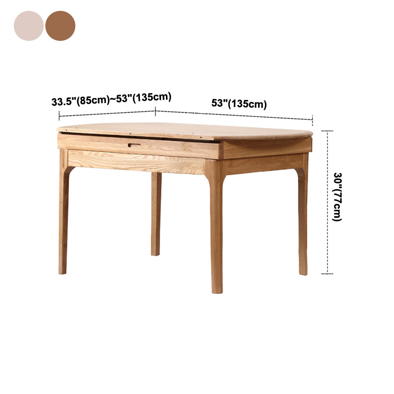 Round Dining Site Table Simple Style Solid Wood  Furniture with Drop Leaf