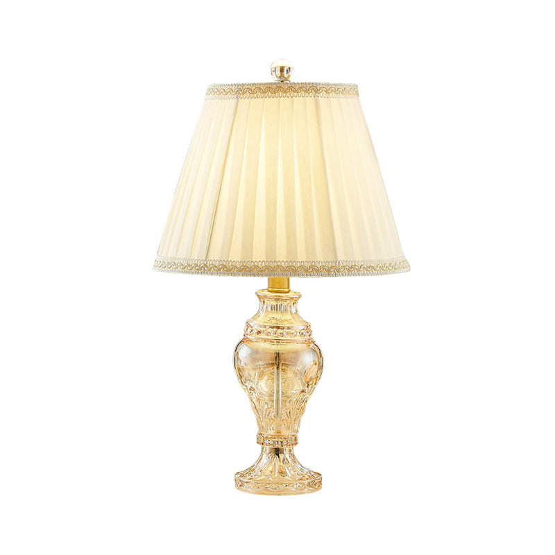1 Bulbe Boe Shape Task Lighting Modernisme LAMPE DE NIGHTAND CRISTAL CRISTAL MANDE en blanc