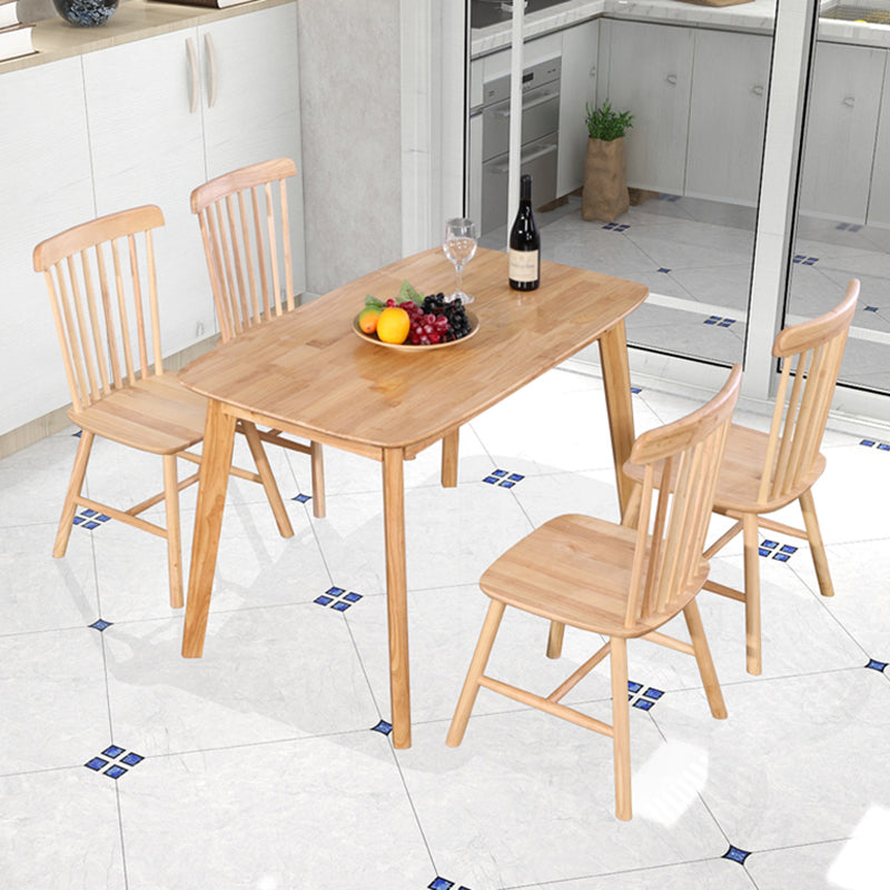 4-foot Oak Solid Wood Table Simplicity Style Rectangle Dining Table